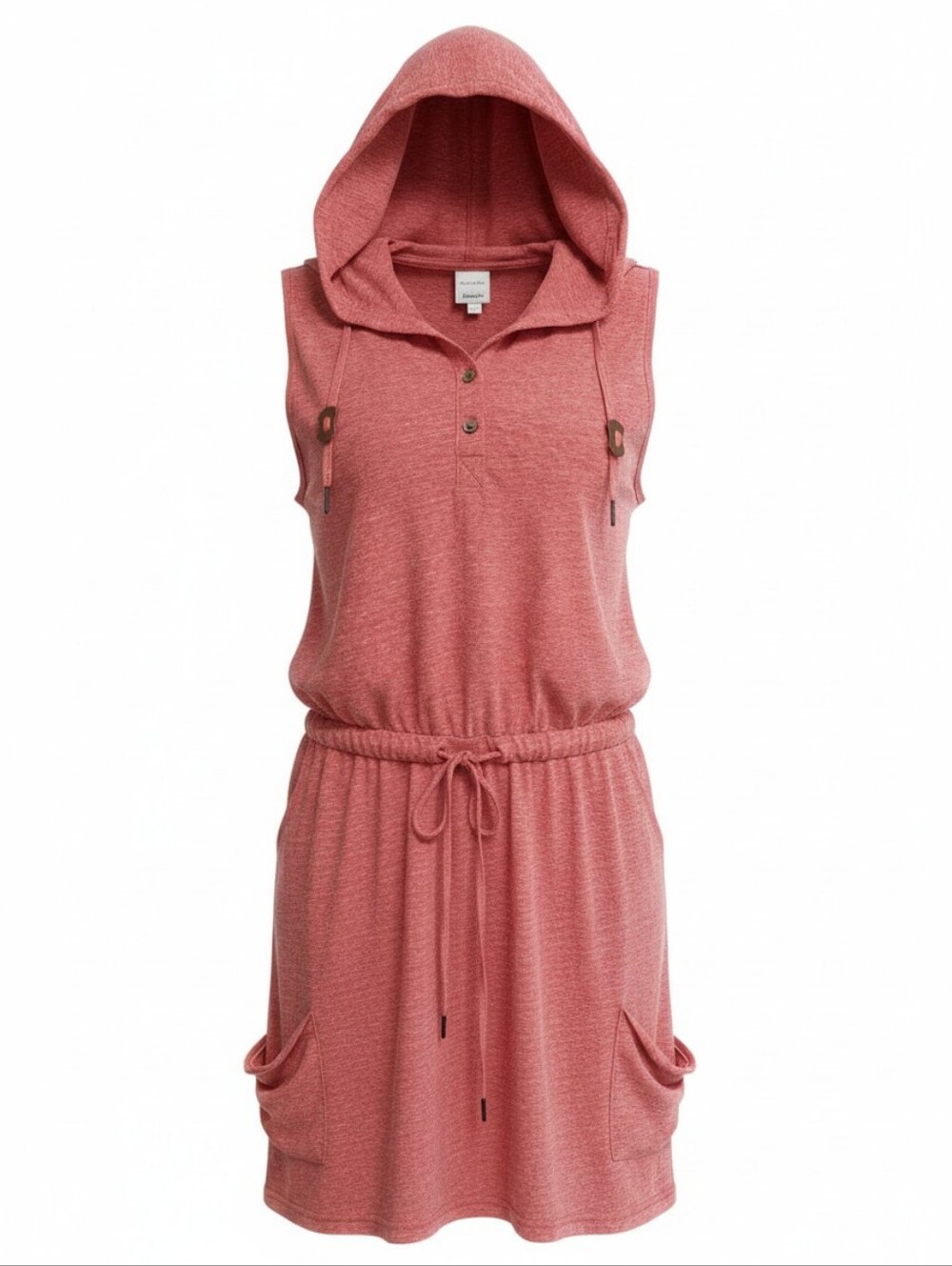 Sleeveless Hooded Drawstring Dress in Dusty Rose By Bench Size Medium